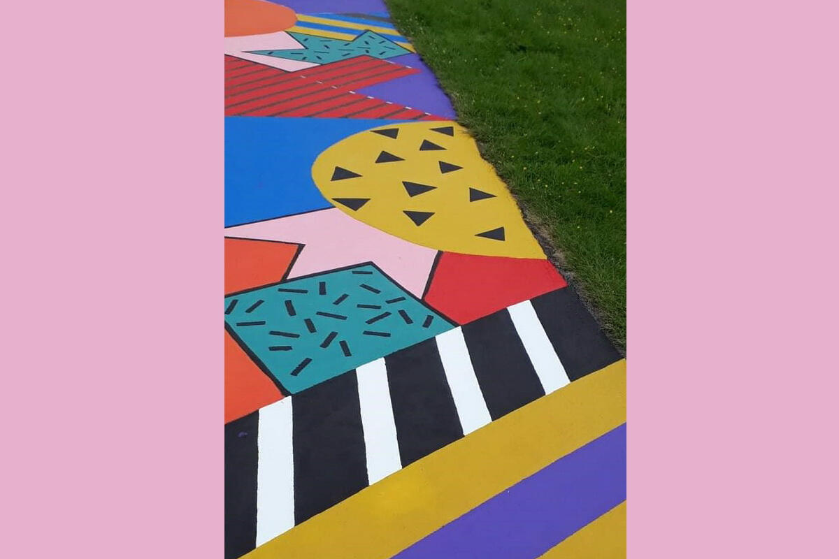 Abstract art installation. Part of a larger commission at Lime Street Park, Ellesmere Port.