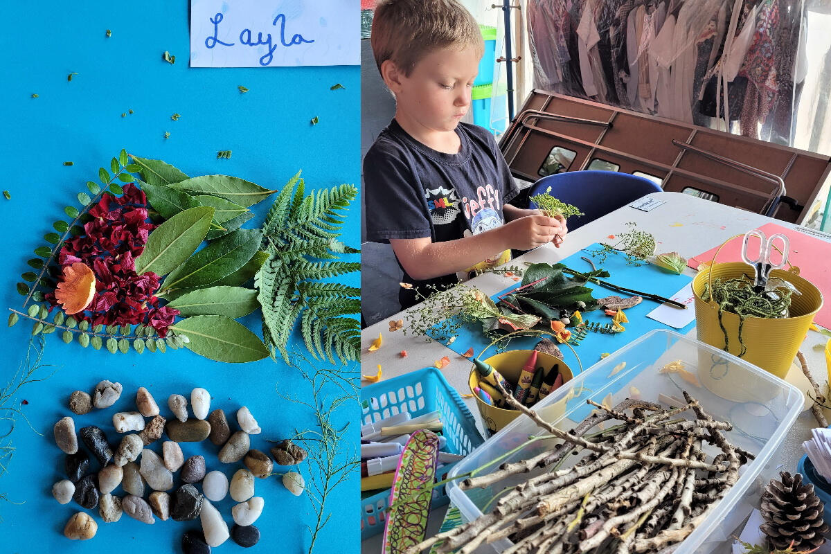 Nature Art workshop with Westminster Families at The National Waterways Museum, with The Canal and River Trust.