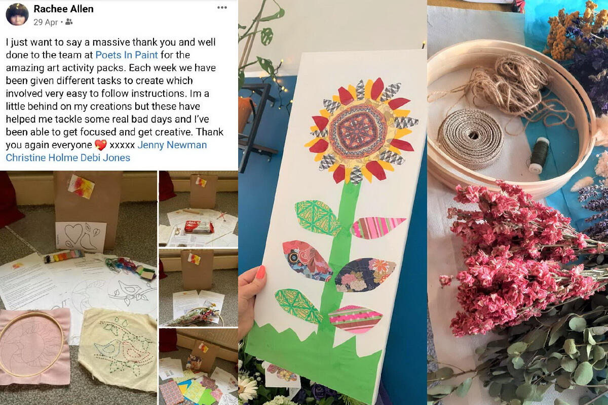 Therapeutic Art well-being packs delivered to the vulnerable and isolated in our community.